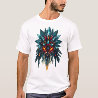 Levendig Tribal Mask Art T-shirt
