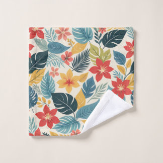 Levendig Tropisch Abstract Modern Groen Blauw Roze Washandje