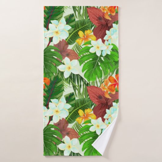 Levendig Tropisch Badhanddoek (Badhanddoek)
