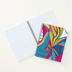 Levendig Tropisch Batik Fusie Abstract Blad Notitieboek