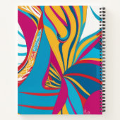 Levendig Tropisch Batik Fusie Abstract Blad Notitieboek (Achterkant)