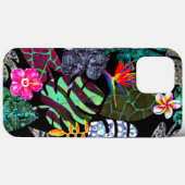 Levendig Tropisch Blad- en Bloemmotief Case-Mate iPhone Case (Achterkant (horizontaal))