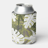 Levendig tropisch blad patroon blikjeskoeler (Blikje Voorkant)