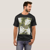 Levendig tropisch blad patroon t-shirt (Voorkant volledig)