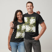 Levendig tropisch blad patroon t-shirt (Unisex)