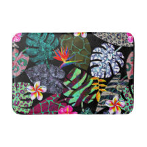 Levendig Tropisch Bladeren en Bloemen Patroon