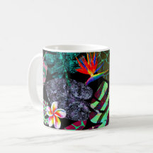 Levendig Tropisch Bladeren en Bloemen Patroon