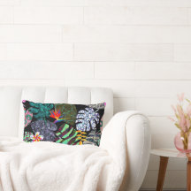 Levendig Tropisch Bladeren en Bloemen Patroon