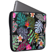 Levendig Tropisch Bladeren en Bloemen Patroon