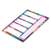 Levendig Tropisch Bloemen Wekelijkse Kalender Noti Notitieblok (Schuin)