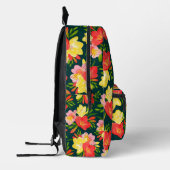 Levendig tropisch bloemenpatroon bedrukte rugzak (Links)