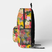 Levendig tropisch bloemenpatroon bedrukte rugzak (Rechts)