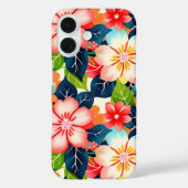 Levendig tropisch bloemenpatroon Case-Mate iPhone case (Achterkant)