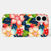 Levendig tropisch bloemenpatroon Case-Mate iPhone case (Achterkant (horizontaal))