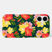 Levendig tropisch bloemenpatroon Case-Mate iPhone case (Achterkant (horizontaal))