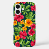 Levendig tropisch bloemenpatroon Case-Mate iPhone case (Achterkant)