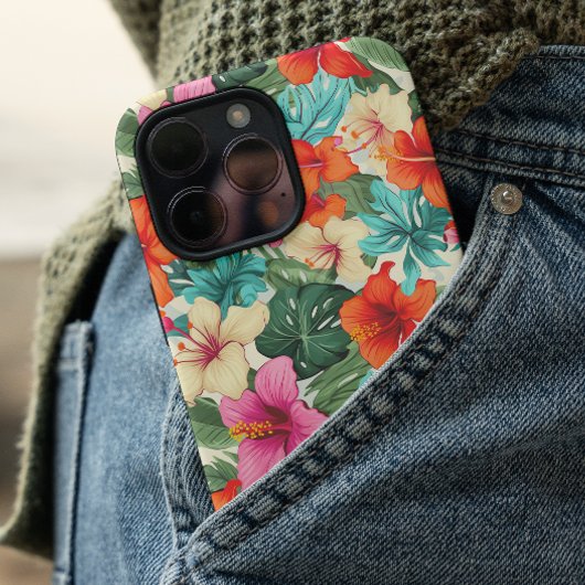 Levendig tropisch bloemenpatroon Case-Mate iPhone case