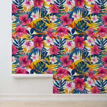 Levendig Tropisch Bloemparadijs Patroonontwerp