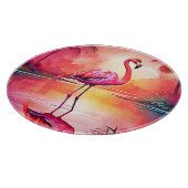 Levendig Tropisch Flamingo Glow Design Snijplank (Hoek)