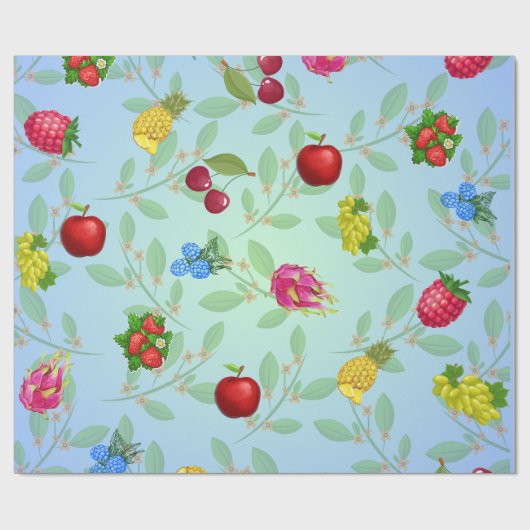 Levendig Tropisch Fruit Zomer Cadeauverpakking Pap Cadeaupapier (Vlak)