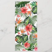 Levendig tropisch huwelijksmenu menu (Achterkant)