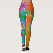 Levendig Tropisch Leggings (Achterkant)