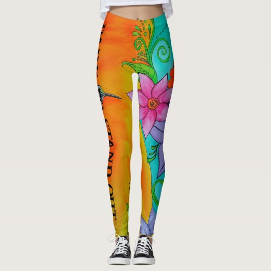 Levendig Tropisch Leggings (Voorkant)