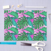 Levendig tropisch monstera laat een exotisch patro tissuepapier (Craft)