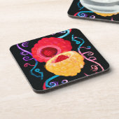 Levendig Tropisch Neon Fruit Design Bier Onderzetter (Linkerzijde)