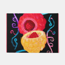 Levendig Tropisch Neon Fruit Design Deurmat