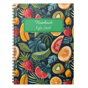 Levendig tropisch paradijs: Exotisch fruitontwerp Notitieboek