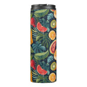 Levendig tropisch paradijs: Exotisch fruitontwerp Thermosbeker (Achterkant)