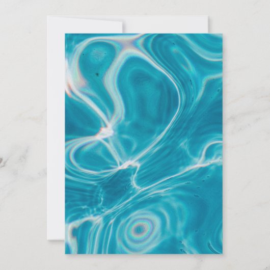 Levendig Tropisch Verjaardag Zomer Pool Party Kaart (Achterkant)