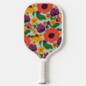 Levendig Tuin Bloemmotief Pickleball Paddle (Achterkant)