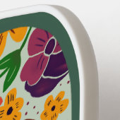 Levendig Tuin Bloemmotief Pickleball Paddle (Links Detail)
