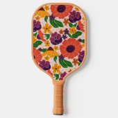 Levendig Tuin Bloemmotief Pickleball Paddle (Achterkant)