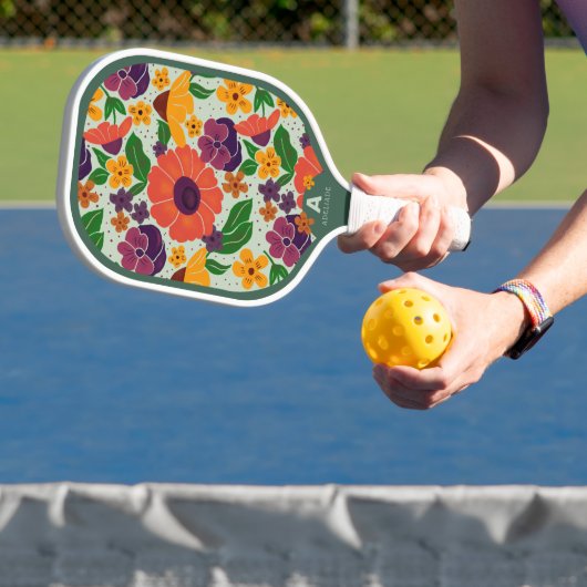 Levendig Tuin Bloemmotief Pickleball Paddle (Insitu)