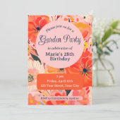 Levendig tuinfeest kaart (Staand voorkant)
