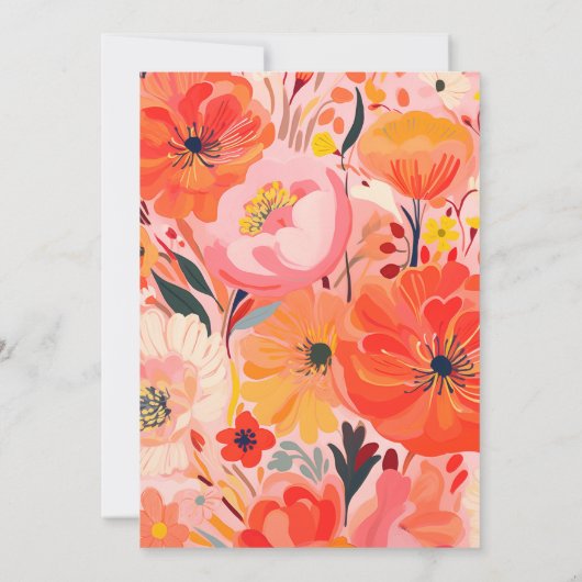 Levendig tuinfeest kaart (Achterkant)