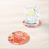 Levendig tuinfeest kartonnen onderzetters (Insitu)