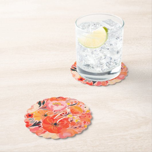 Levendig tuinfeest kartonnen onderzetters (Insitu)