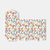 Levendig Tulp Patroon Bloemen Design op Wit Bedankdoosjes (Uitgevouwen)