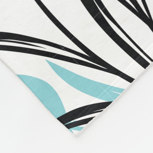 Levendig Tulp Patroon Bloemen Design op Wit Fleece Deken (Hoek)