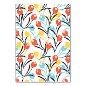 Levendig Tulp Patroon Bloemen Design op Wit Kaart (Voorkant)