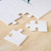 Levendig Tulp Patroon Bloemen Design op Wit Legpuzzel (Zijkant)
