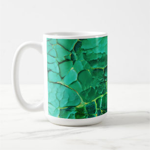 Levendig turquoise textuur patroon koffiemok
