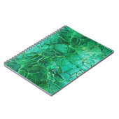 Levendig turquoise textuur patroon notitieboek (Linkerzijde)