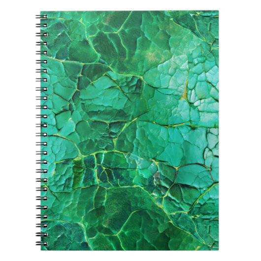 Levendig turquoise textuur patroon notitieboek (Voorkant)