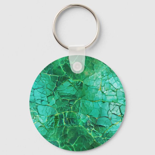 Levendig turquoise textuur patroon sleutelhanger (Voorkant)