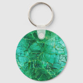 Levendig turquoise textuur patroon sleutelhanger (Achterkant)
